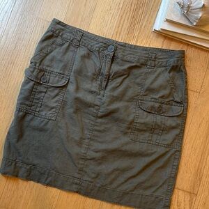 Dahlia Linen Skirt olive green women’s size 12
